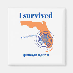 Aimant J'ai survécu à l'ouragan Ian 2022 Floride fort