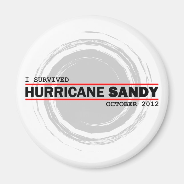 Aimant J'ai survécu au cyclone Sandy (Devant)