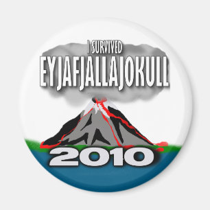Aimant J'ai survécu au volcan de l'Islande