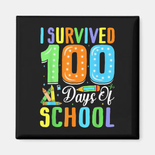 Aimant J'Ai Survécu Aux 100 Jours D'École 100 Jours D'Éco