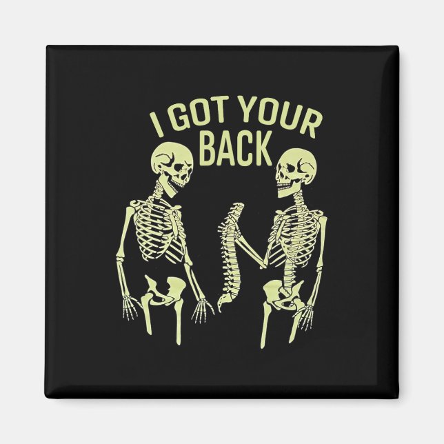 Aimant J'Ai Ton Ck Halloween Skeleton Skull Sarcastique (Devant)
