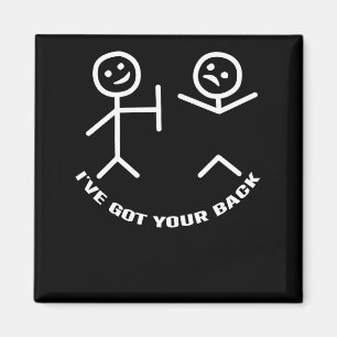 Aimant J'ai ton squelette d'Halloween de dos