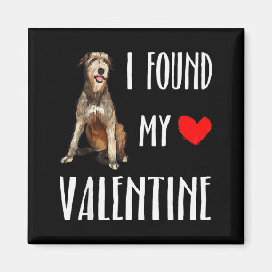 Aimant J'ai trouvé mon amour de la Saint-Valentin Lévrier