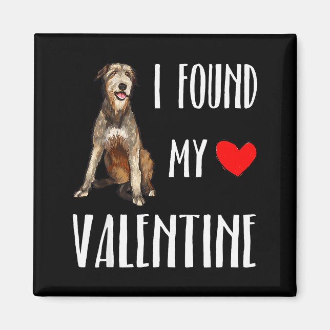 Aimant J'ai trouvé mon amour de la Saint-Valentin Lévrier (Devant)