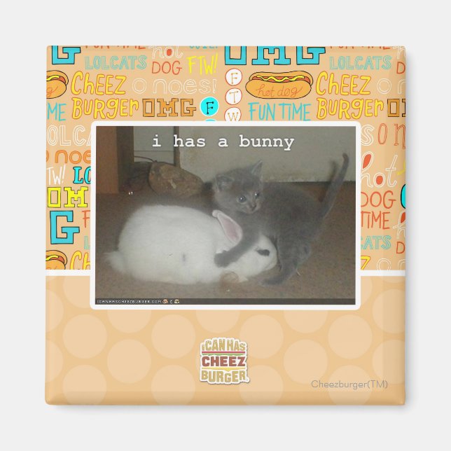 Aimant J'ai un lapin (Devant)