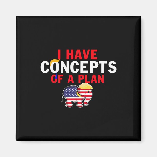 Aimant J'ai une idée d'un plan drôle Trump Harris  (Devant)
