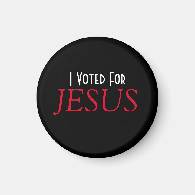 Aimant J'ai voté pour JESUS chrétien  (Devant)