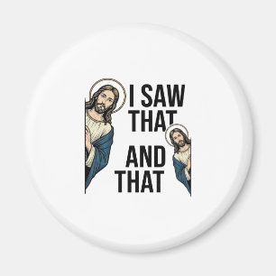 Aimant J'ai vu ce Jésus drôle qui regarde la conception d