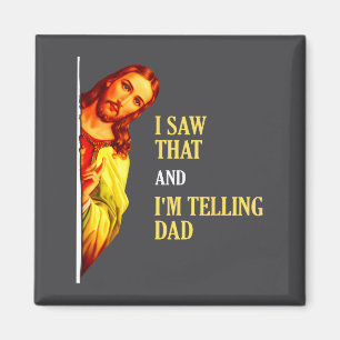Aimant J'ai Vu Que Je Dis À Papa Drôle Religieux Christi