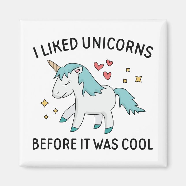 Aimant J'Aimais Les Unicornes (Devant)