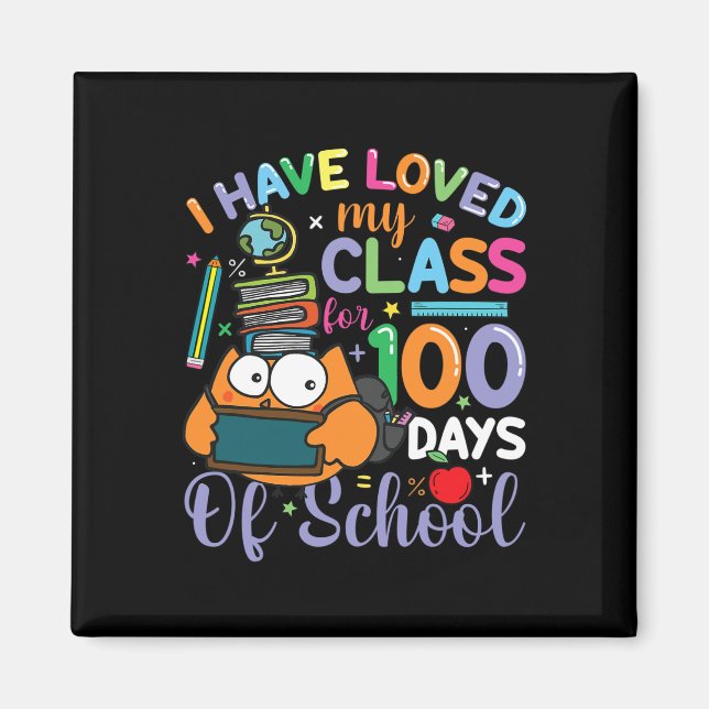 Aimant J'Aimais Mon Cl Pour 100 Jours D'Enseignement Du 1 (Devant)
