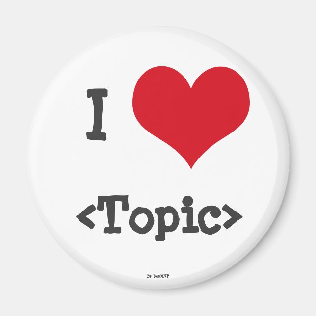 Aimant J'aime ____ (Devant)