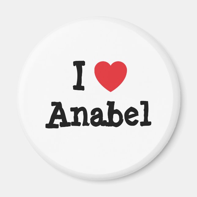 Aimant J'aime Anabel coeur T-shirt (Devant)