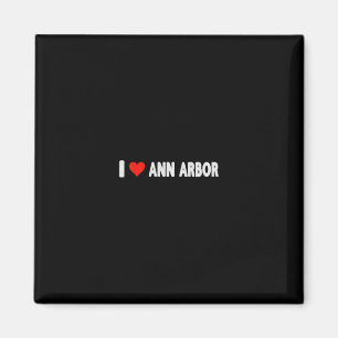 Aimant J'aime Ann Arbor Michigan Cœur Voyage Vacances