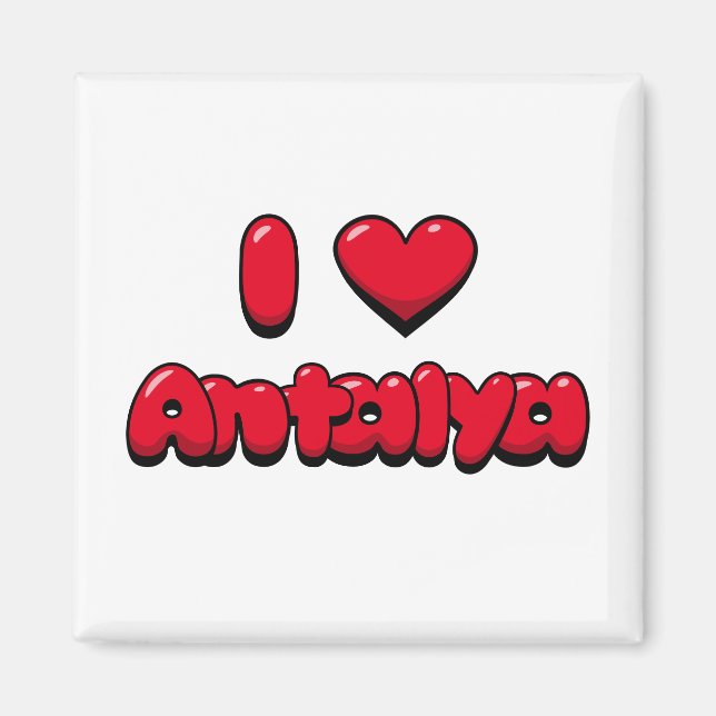 Aimant J'aime Antalya (Devant)