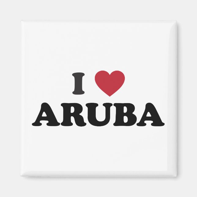 Aimant J'aime Aruba (Devant)
