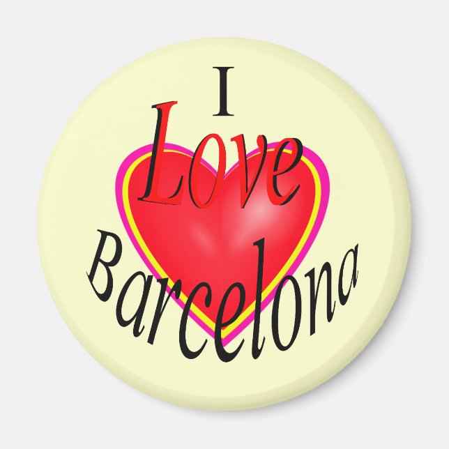 Aimant J'Aime Barcelone ! (Devant)