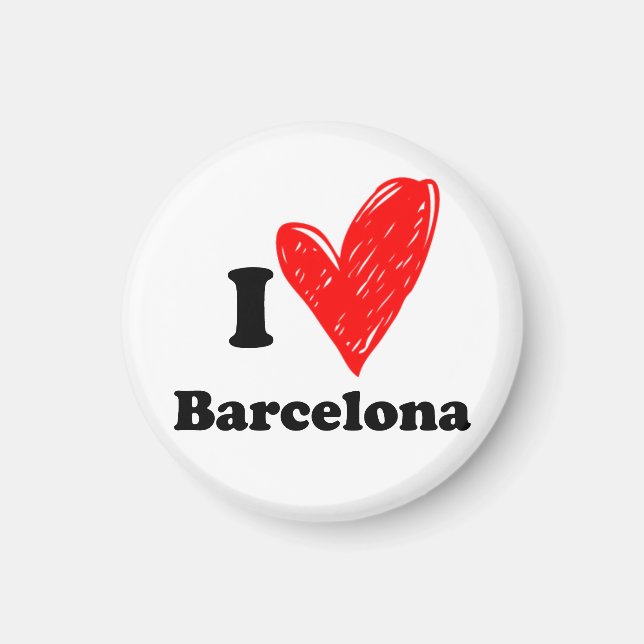 Aimant J'aime Barcelone (Devant)
