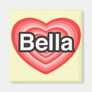 Aimant J'aime Bella. Je t'aime Bella. Cœur