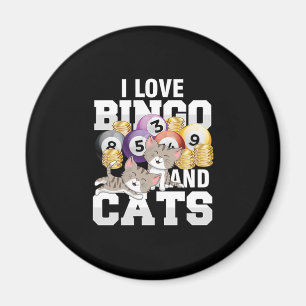 Aimant J'Aime Bingo Et Chats Chat Kitten Lucky Jeu Gamble