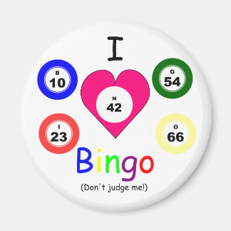Aimant J'aime Bingo, ne juge pas