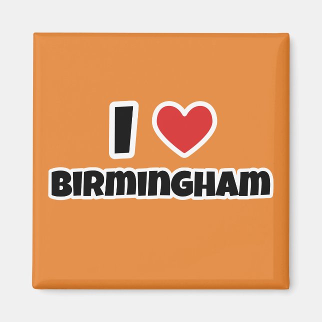 Aimant J'aime Birmingham (Devant)