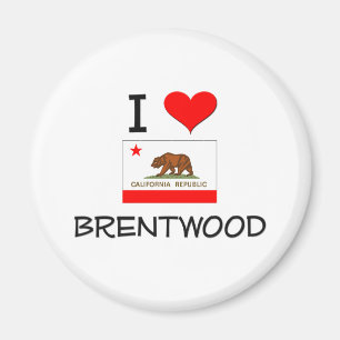 Aimant J'aime BRENTWOOD Californie