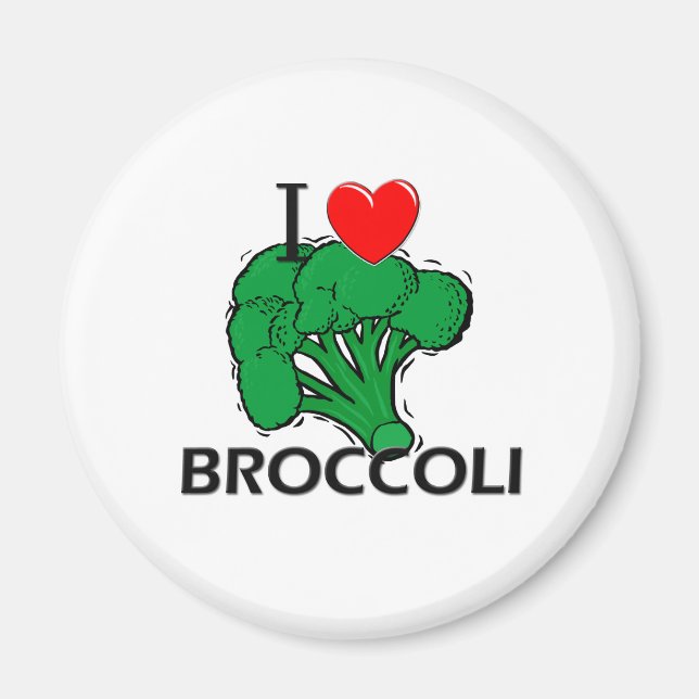 Aimant J'aime Brocoli (Devant)