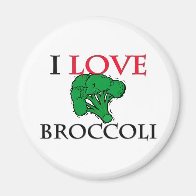 Aimant J'aime Brocoli (Devant)