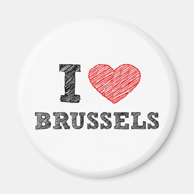 Aimant J'aime Bruxelles (Devant)