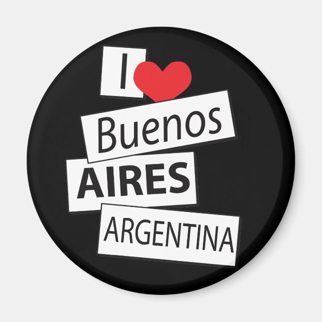 Aimant J'aime Buenos Aires (Devant)