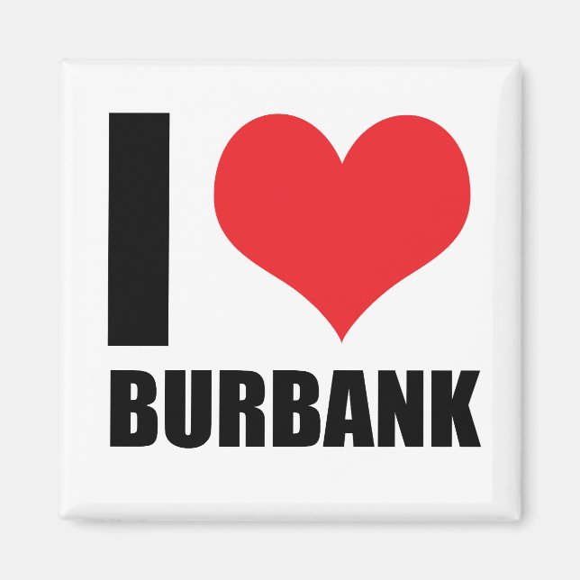 Aimant J'aime Burbank (Devant)