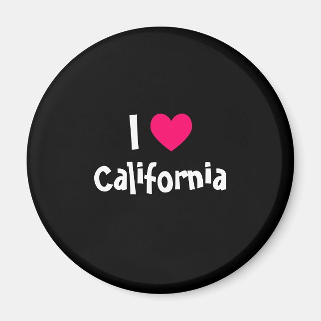 Aimant J'aime Californie (Devant)