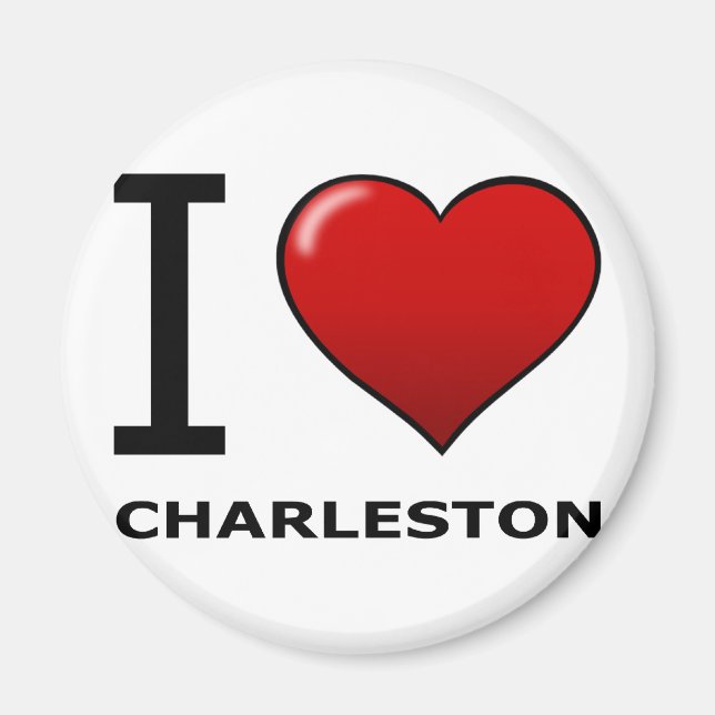 AIMANT J'AIME CHARLESTON, SC - CAROLINE DU SUD (Devant)