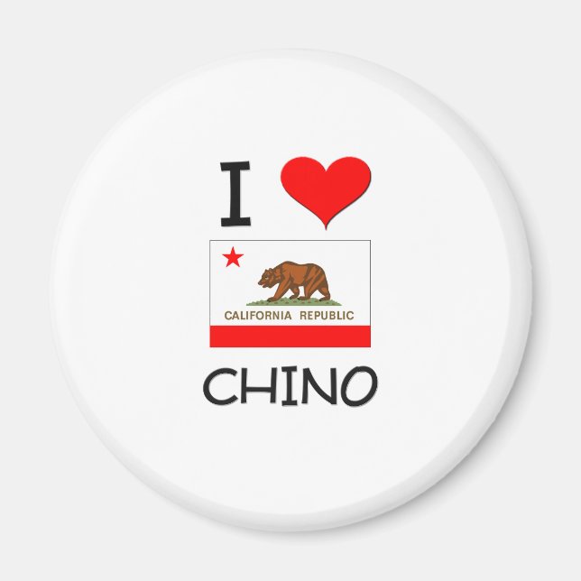 Aimant J'aime CHINO Californie (Devant)