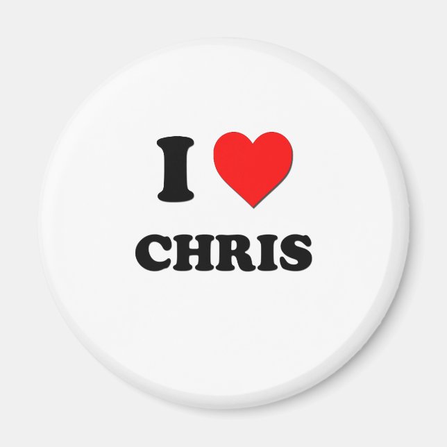 Aimant J'aime Chris (Devant)