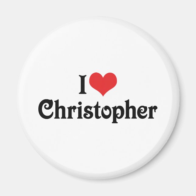 Aimant J'aime Christopher (Devant)