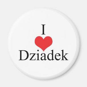 Aimant J'aime (coeur) Dziadek