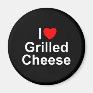 Aimant J'aime (coeur) le fromage grillé