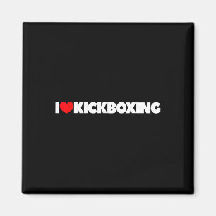 Aimant J'aime (cœur) le kickboxing