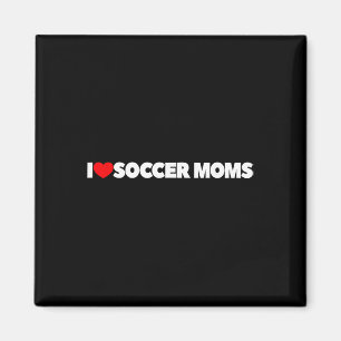 Aimant J'aime (cœur) les mamans de foot