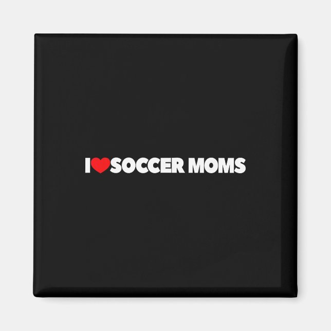 Aimant J'aime (cœur) les mamans de foot  (Devant)