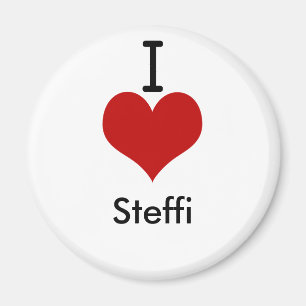Aimant J'aime (coeur) Steffi