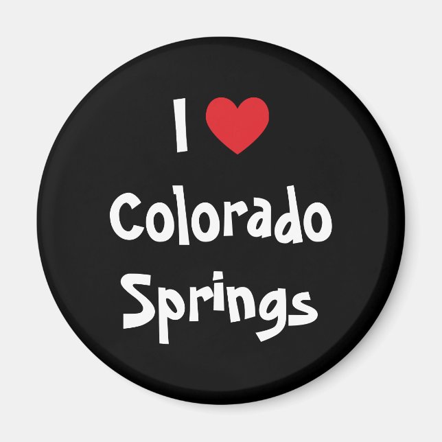Aimant J'aime Colorado Springs (Devant)