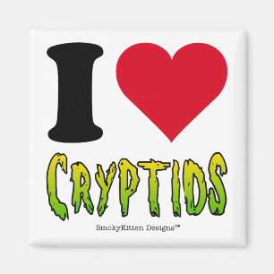 Aimant J'aime Cryptids