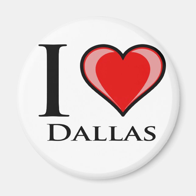 Aimant J'aime Dallas (Devant)