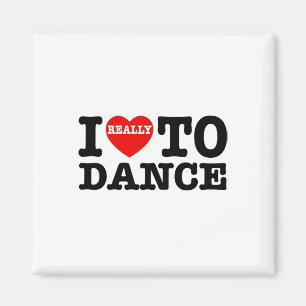 Aimant J'Aime Danser J'Aime Danser Amusant Danser Enseign