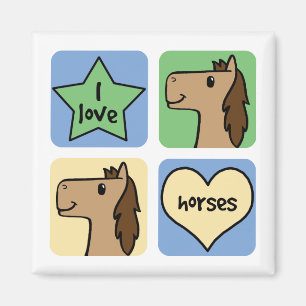 Aimant J'aime des chevaux