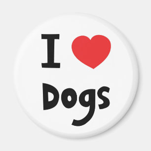 Aimant J'aime des chiens
