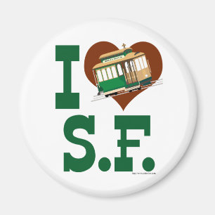 Aimant J'aime des funiculaires de San Francisco